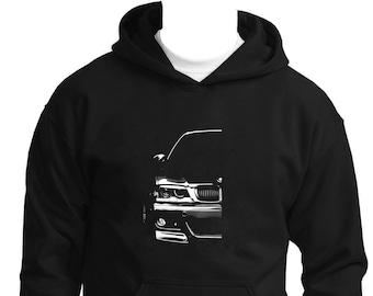 E46 3 Series Sweater Desing DTG Print Logo Sweatshirt Adult Car Lover Cotton and Polyester Hoodie Long sleeve Amazing Gift