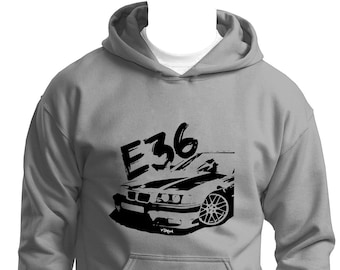 Sweat à capuche E36 voiture série sweat-shirt en coton mélangé - Main Image