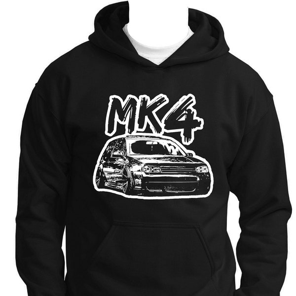 Sweat-shirt à logo imprimé DTG MK4, voiture old school, sweat à capuche en coton et polyester pour amoureux des voitures, manches longues, cadeau incroyable