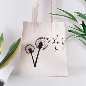 Löwenzahn Print Baumwolltasche - Handgemacht in Litauen