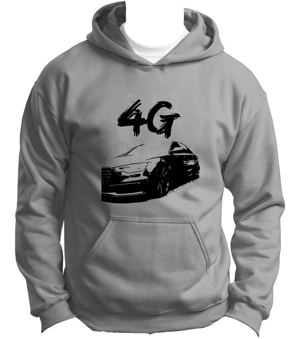 A6 4G Car Hoodie: DTG Print, Cotton-Poly Blend