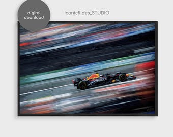 Max Verstappen Wall Art, Red Bull F1 RB20 Poster, Formula 1 Print, F1 Gift for Him, Racing Fan Decor, World Champion Art, Digital Download