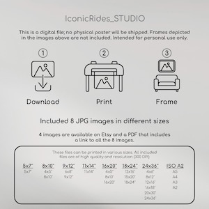 Op de afbeelding: Een digitale download van 8 JPG-afbeeldingen in verschillende formaten, waaronder 5x7 inch, 8x10 inch, 9x12 inch, 11x14 inch, 16x20 inch, 18x24 inch, 24x36 inch en ISO A2. De afbeeldingen zijn van hoge kwaliteit en resolutie (300 DPI).