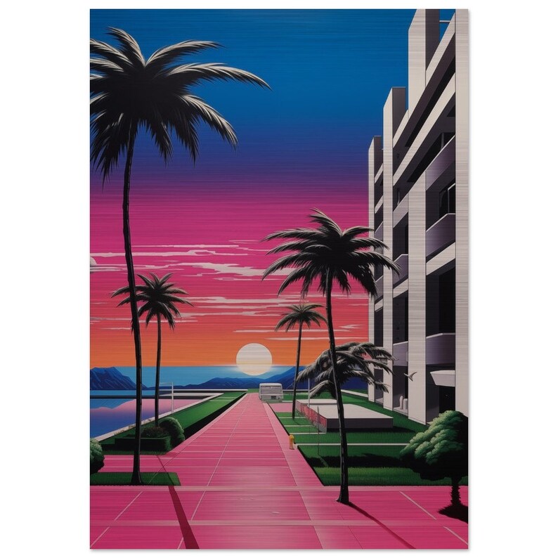 Hiroshi Nagai Inspired Art Vaporwave Art Canvas Retro Japanese Art