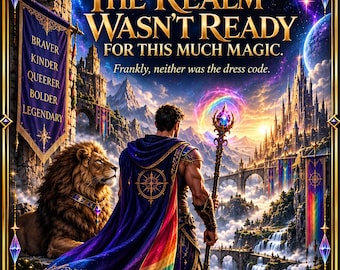 Moderne, geheimnisvolle Geburtstagskarte für Schwule, Fantasy-Geschenk für LGBTQ+ (Digitaler Download)