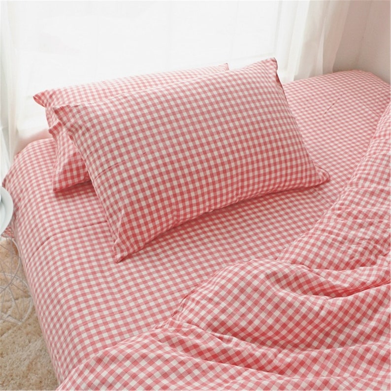 Bright Yellow Gingham Duvet Cover Set Cotton Duvet Cover With Etsy