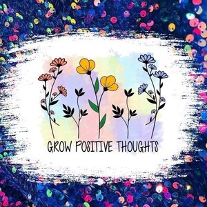 Wachsen positive Gedanken Sublimation Design für Becher