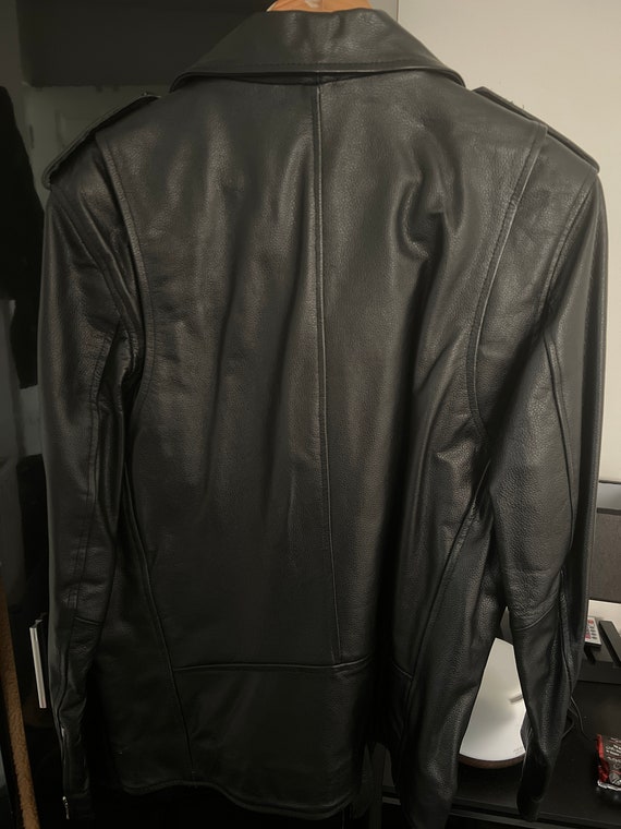 Reclaimed vintage black Leather jacket - image 2