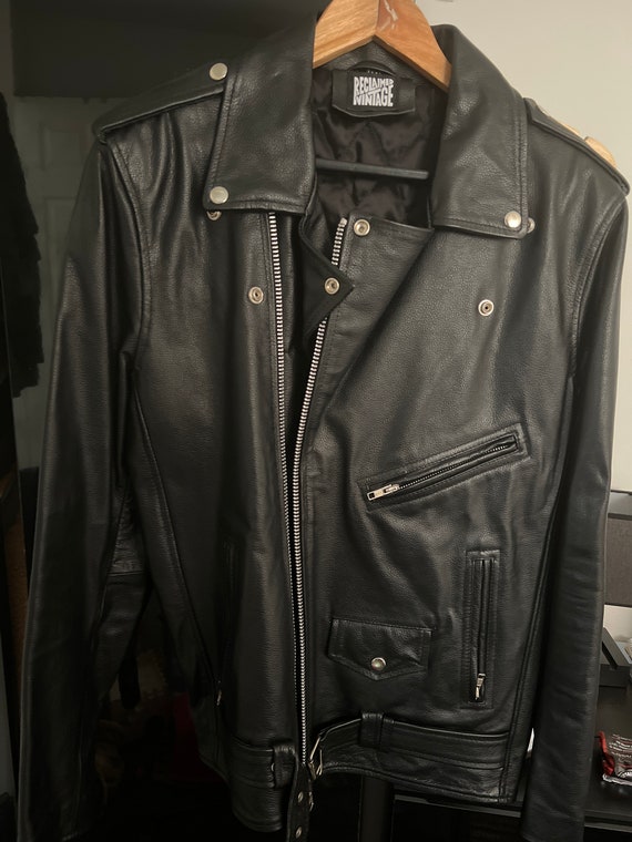 Reclaimed vintage black Leather jacket - image 1