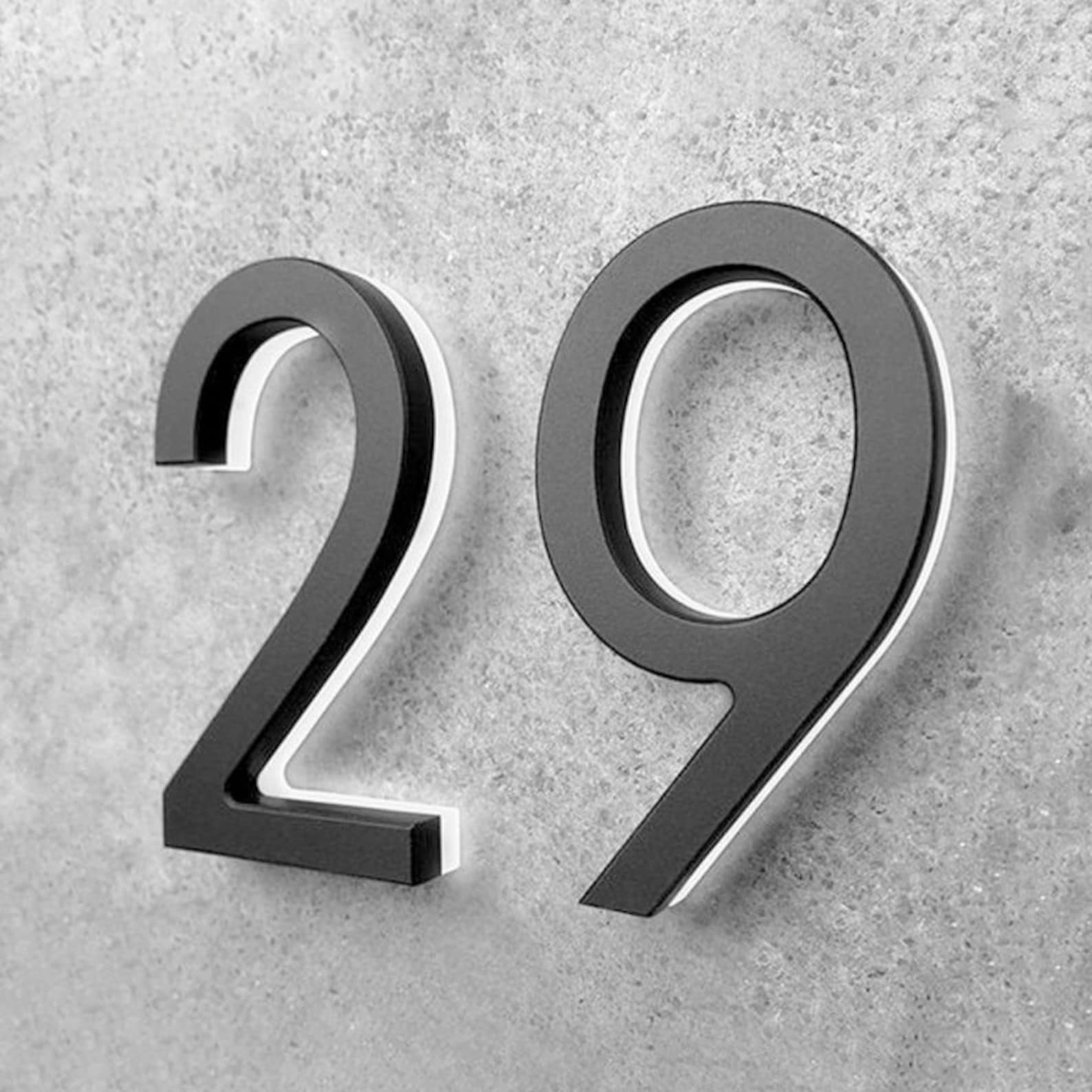 House Number Backlit Sign Stainless Steel Backlit Sign Modern Vertical House Lights Custom