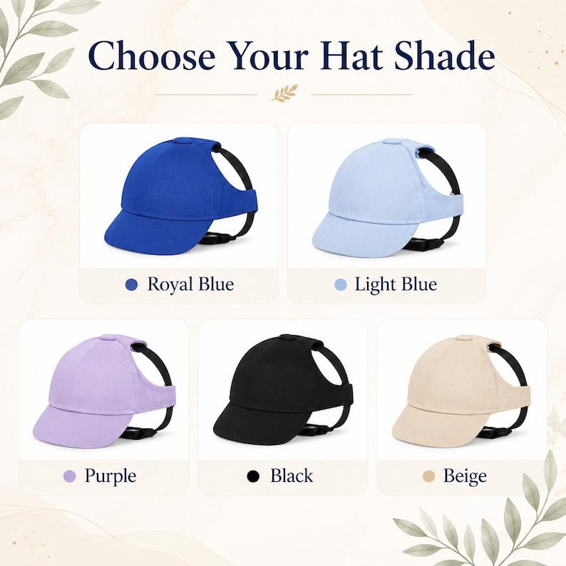 Custom Dog Sun Hat Personalized Pet Baseball Cap with Embroidered Name Adjustable Ear Hole Puppy Sun Protection Hat for Small Large Dogs image 4