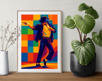 Iconic Michael Jackson Portrait - Digital Art Print for Music Lovers, Pop Legend Wall Decor, Instant Download