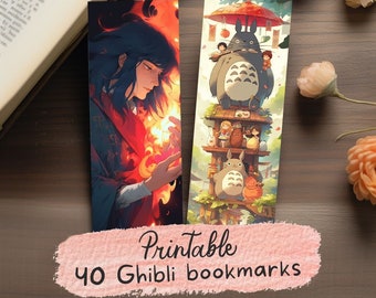 Printable Ghibl Bookmarks – Anime Movie Art (Digital Download)