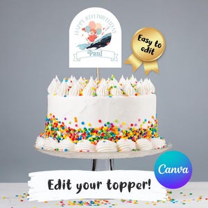 Fish Princess Cake Topper: Ghibl Sea Theme, Kids Party (DIY Printable)