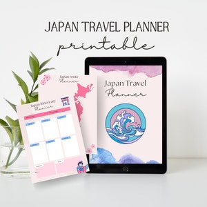 Japan Travel Planner - Printable PDF for a trip to Japan- Common phrases, budget tracker, route plan, bucket list - Tokyo, Kyoto, Osaka etc