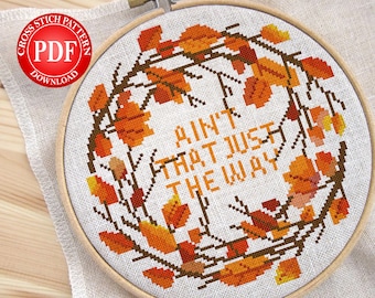 Ain&#39;t That Just The Way, Over the garden wall Cross stitch pattern, Digital download, Printable cross stitch pattern
