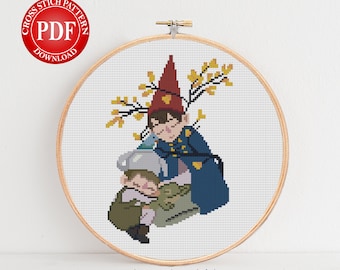Over The Garden Wall Brothers Cross stitch patern, Digital download, Printable cross stitch pattern
