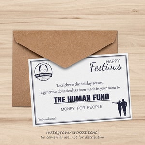 Seinfeld George Costanza cadeaubon, menselijk fonds, Seinfeld, afdrukbaar, direct downloaden