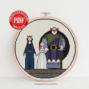 Brave Family Carpet Cross Stitch, Digital download, Cross stitch pattern, Instant download