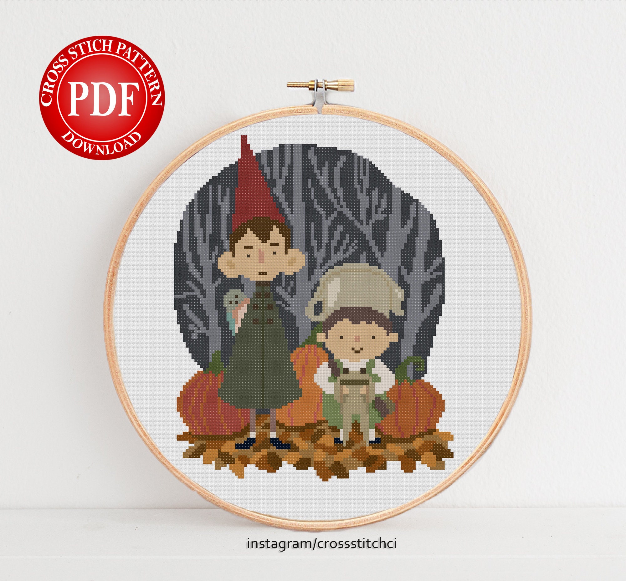 Over the Garden Wall, Brotherhood Cross stitch patern, Digital download, Printable cross stitch pattern