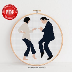 Pulp Fiction cross stitch pattern, Digital print, Instant download