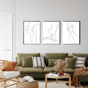 FEET LINE ART 3 pezzi, footish, fetish, line art, stampa digitale, footprint, piedi donna, donna, tacchi alti, arte piedi, piedi digitali