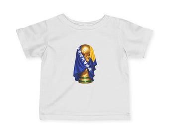 Bosnië-voetbalshirt kleine kinderen |Bosnian Pride-jeugdshirt | Voetbalshirt met vlag van Bosnië | Op WK geïnspireerd kindershirt | Bosnisch fancadeau