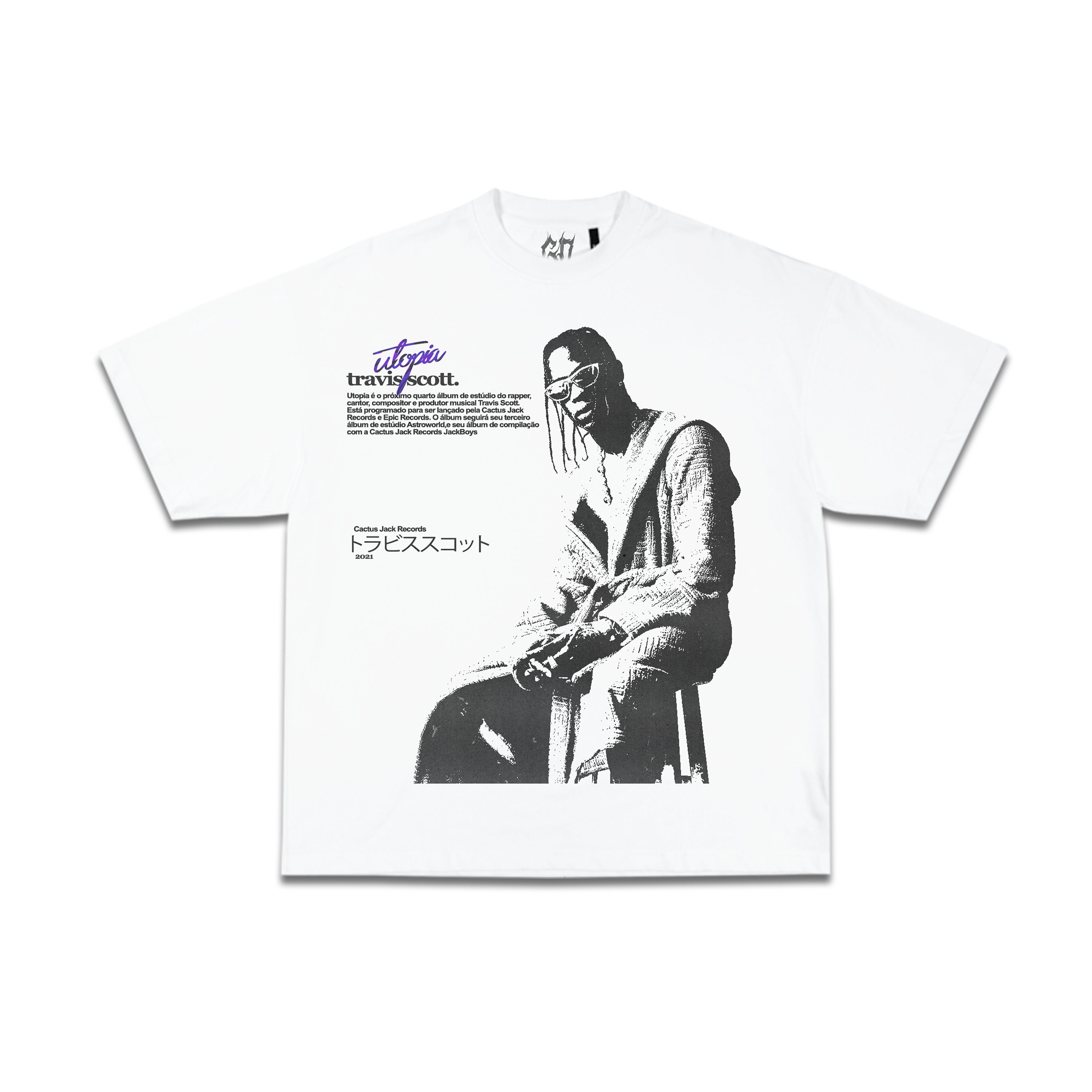 CACTUS JACK RECORDS T SHIRT TRAVIS SCOTT