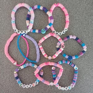 Bundle of 10 Stitch and Angel theme bracelets, Stitch inspired, kids bracelets, party bag fillers, party favours, bracelet bundle