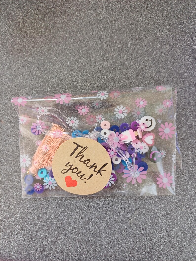 Stitch inspired bead confetti, bead soup, stitch colour theme, bracelet making, lilo and stitch theme, purple and blue beads, clay bead soup image 4