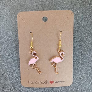 Niedliche Flamingo Ohrringe, Flamingo baumelnde Ohrringe, Flamingos, Vogel Ohrringe, Geschenk für Mädchen, niedliche Ohrringe, Tierohrringe, Geschenkidee