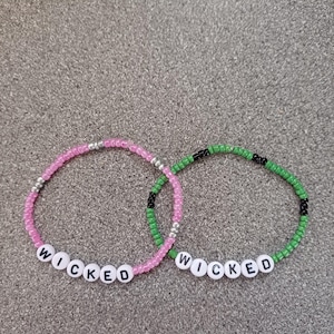 2 Wicked inspirierte Armbänder, abgefahrene Farben, abgefahrenes Farbthema, passende Armbänder, Armbandset, Geschenkidee, Ostergeschenkidee, Freundschaft