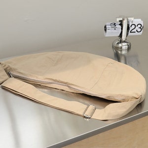 Fashion Solid Color Dumpling Bag Freizeit Canvas Single-Shoulder Bag für den täglichen Gebrauch Langlebige und stilvolle Tasche für Männer und Frauen Bild 8