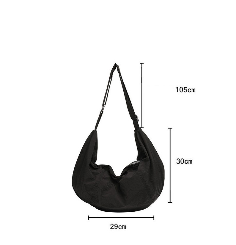 Fashion Solid Color Dumpling Bag Freizeit Canvas Single-Shoulder Bag für den täglichen Gebrauch Langlebige und stilvolle Tasche für Männer und Frauen Bild 10