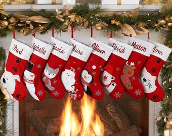 Personalized Christmas Stockings, Embroidered Christmas Stockings,3D Christmas Stockings, Custom Christmas Stockings, Large Stockings