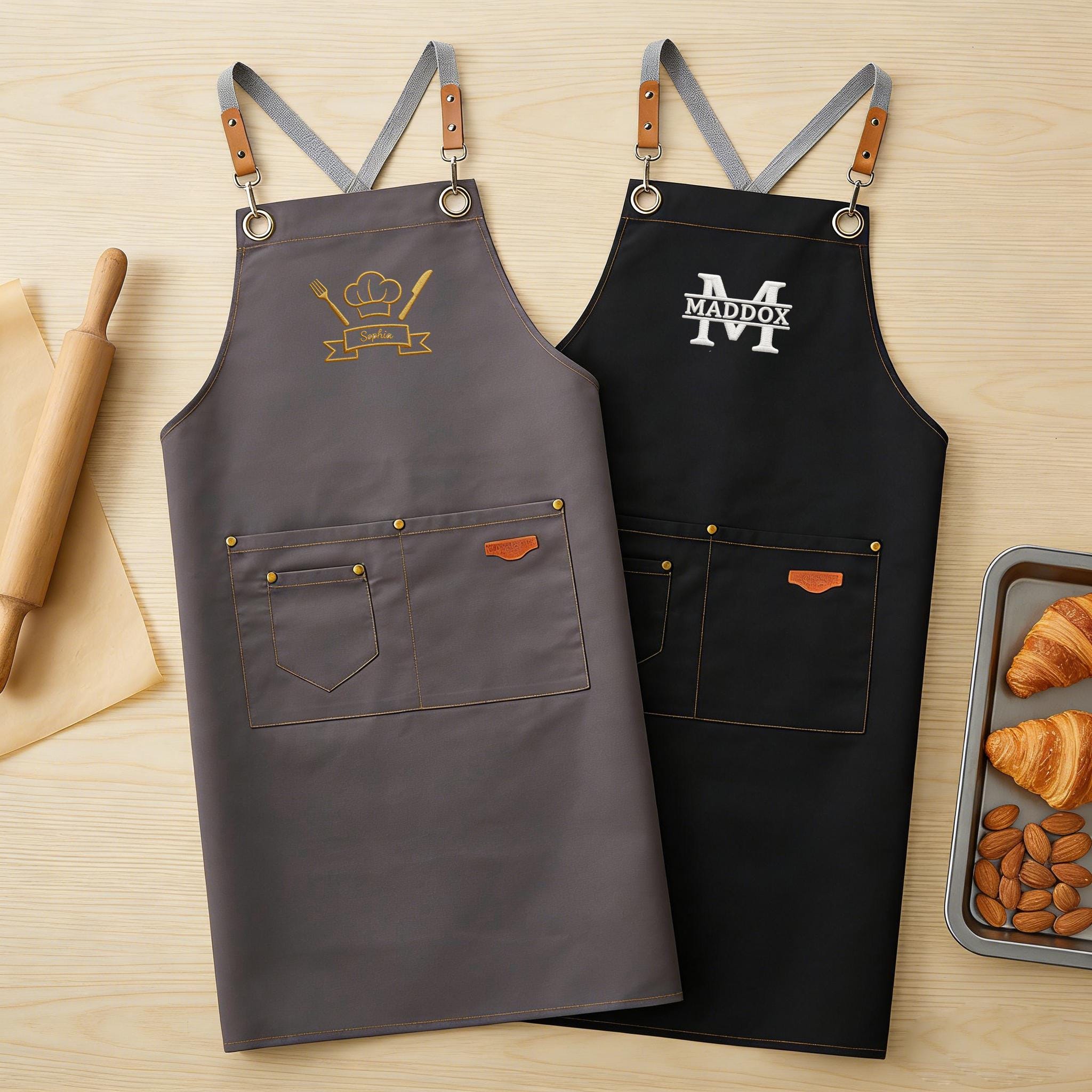 Custom Embroidered Canvas Aprons for Men/women With Name,personalized ...