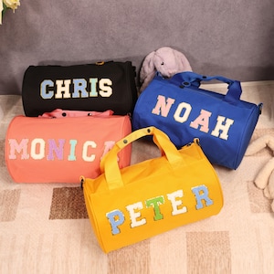 Personalized Name Duffel Bag, Mothers Day Gifts, Cute Overnight Bag for Her, Custom Weekender Bag, Travel Bag, Initial Gym Bag, Hospital Bag