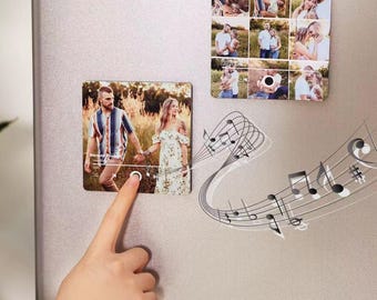 Benutzerdefinierte Musik-Kühlschrank-Magnet, Valentinstag Geschenk, benutzerdefinierte Foto Spieluhr, Geburtstagsgeschenk für FreundGeburtstagsgeschenk für FreundinSong Spieluhr