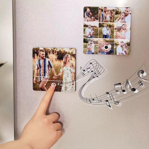 Custom Music Fridge Magnet, Valentines Day Gift,Custom Photo Music Box,Birthday gift for boyfriendBirthday gift for girlfriendSong Music Box