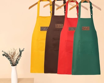 Personalized Apron for Women, Barista Apron,Linen Apron,Barbecue Apron, Bartender Apron, Kitchen Apron with Pocket,Personalized Apron