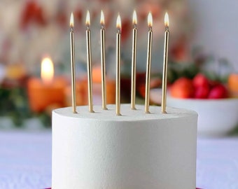 Bougie pour gâteau d'anniversaire faite main, cadeau d'anniversaire, cadeau pour une mère, bougies fines à tremper à la main, cadeau de fiançailles au henné, cadeau de mariée, babyshower