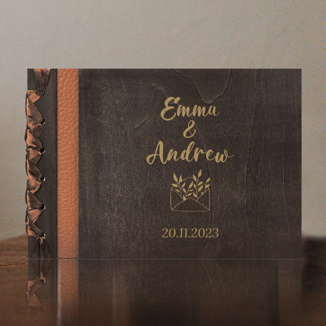 Personalized Photo Album,wooden Wedding Guest Book,wedding Guest Book
