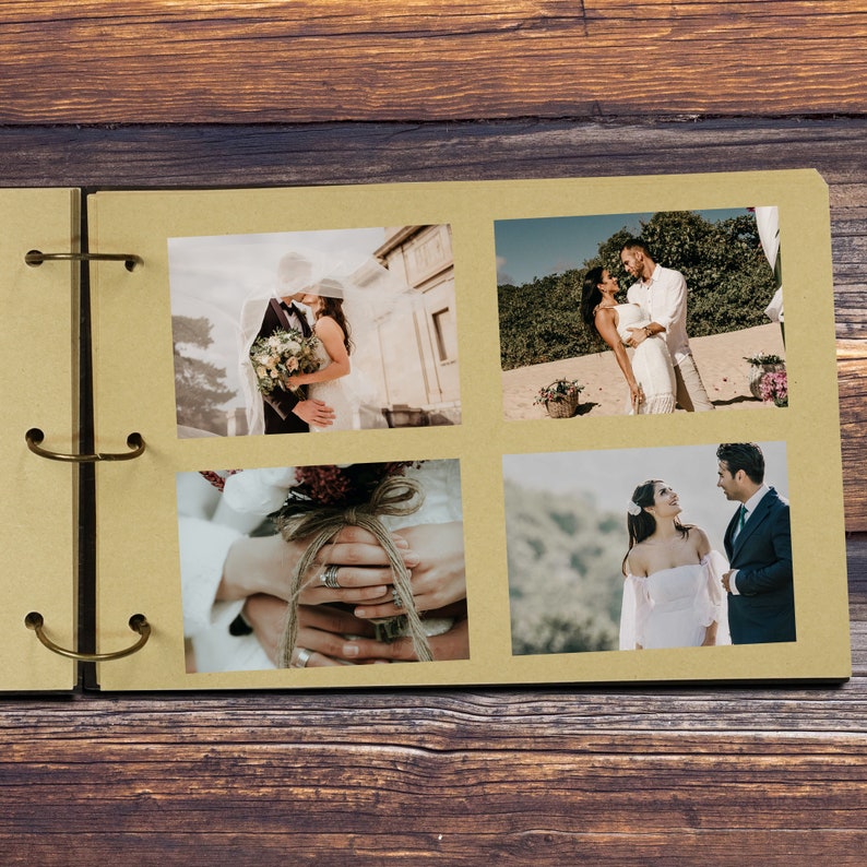 Custom Wedding Scrapbook Wood Photo Album,family Photo Album,wedding Scrapbook Album,gift for