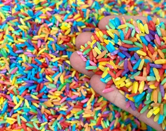 Sensorische prullenbak voor regenboogrijst | Montessorispel voor peuters (4 kopjes)