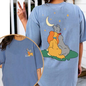 Two Sided Disney Lady And The Tramp Couples Shirt, Disney Valentine’s Day Matching Tee, Disneyland Couple Trip Outfits 2025