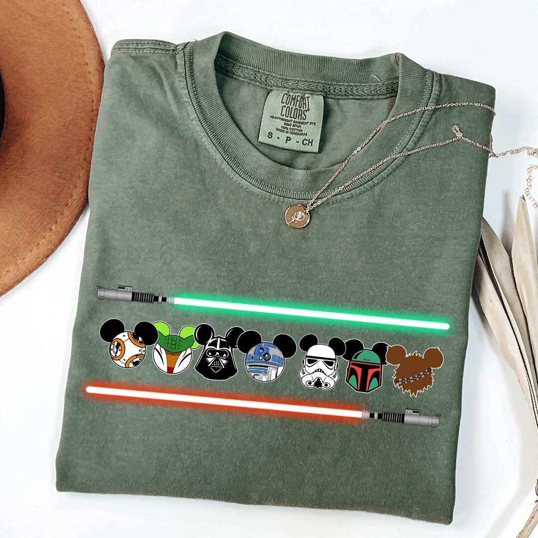 Star Wars Characters Mickey Ears Lightsaber Comfort Colors