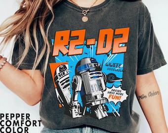 Droiden haben mehr Spaß R2D2 Vintage Star Wars Comic Page Shirt, Star Wars Days Shirt, Hollywood Studio Galaxy's Edge, Disneyland Familienausflug