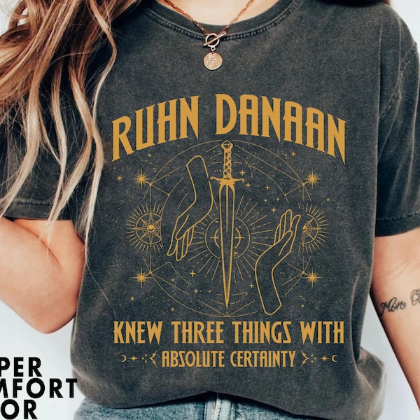 Ruhn Danaan Knew Three Things Comfort Colors Shirt, Crescent City T-shirt, Valbaran Fae Crown Prince, Reading Shirt, Bookworm Bookish Gift
