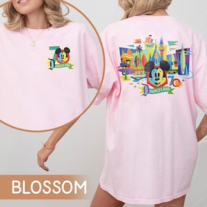 Two Sided 70Th Anniversary Disneyland Resort 1955 Happiest Place On Earth  Shirt, Mickey Mouse Disney Castle Platinum Celebration Tee