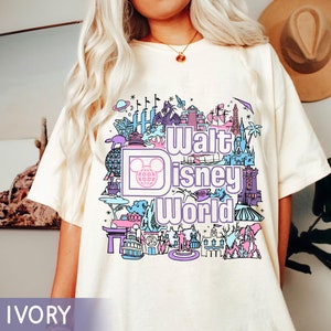 Retro Walt Disney World Comfort Colors Shirt, Disney Parks T-shirt, Epcot Center Tee, Disneyland Family Trip, Magic Kingdom, Birthday Gift